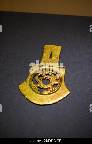 Ancient Chinese bronze weapon relics Stock Photo