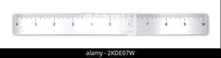 Metal Ruler Marks Realistic brushed metal ruler with measurement scale and divisions ...