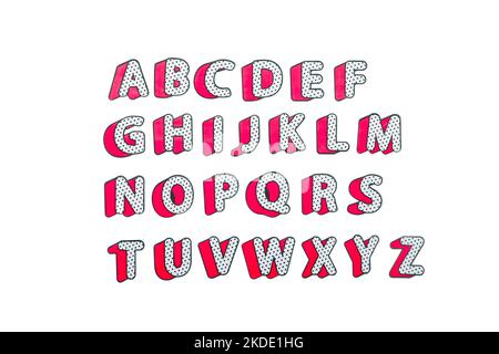 colorful uppercase english letters on white background Stock Photo - Alamy