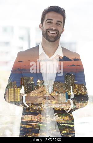 Im about my business. Cropped portrait of a handsome young businessman ...