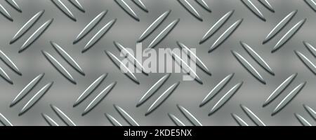 Iron checker plate industry realistic seamless pattern Stock Vector