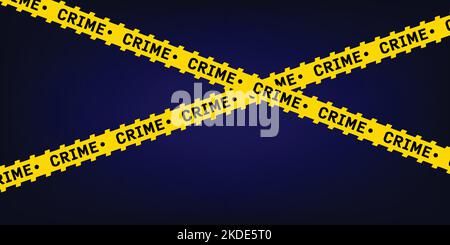 Crime Scene Barrier Line Abstract background with copy space Stock Vector
