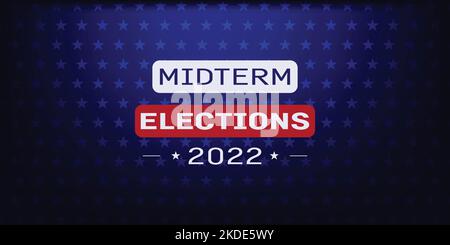 United States Midterm Elections 2022 Abstract background with stars Stock Vector