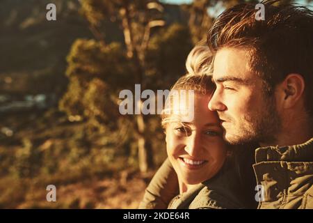 Nature makes every date a special one. an affectionate couple spending the day outdoors. Stock Photo