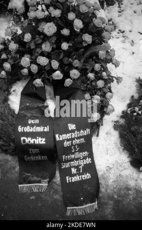 The funeral of Grand Admiral Karl Doenitz, a Hitler confidant who was convicted as a war criminal by the Nuremberg court martial, turned into a Stock Photo