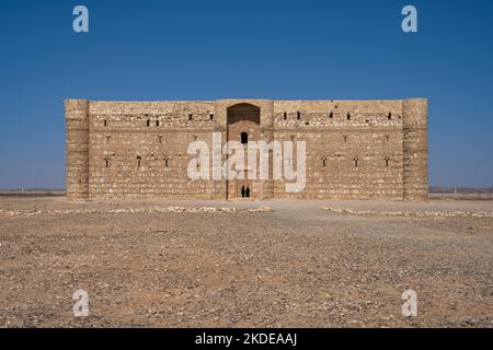 Qasr Kharana, sometimes Qasr al-Harrana, Qasr al-Kharanah, Kharaneh or Hraneh Desert Castle in Jordan Stock Photo