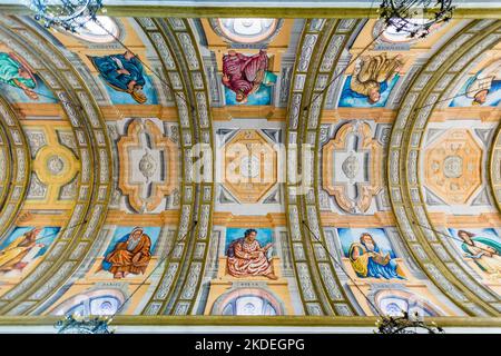 Ceiling painting of the metropolitan cathedral of Lipa in Batangas, City Stock Photo