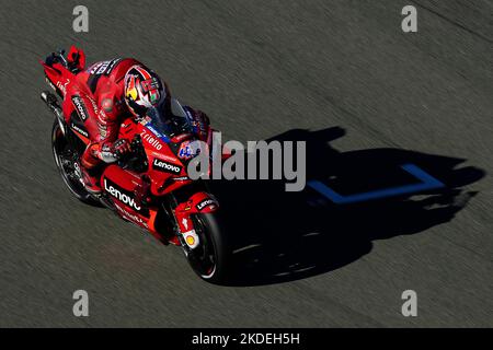 Valencia, Spain. 05th Nov, 2022. Qualifying for Motul Grand Prix of Comunitat Valenciana of MotoGP at Ricardo Tormo Circuit. November 05, 2022 In picture: Australia Jack Miller Clasificacion del Gran Premio de MotoGP de la Comunidad Valenciana en el Circuito Ricardo Tormo. 05 de Noviembre de 2022 POOL/ MotoGP.com/Cordon Press Images will be for editorial use only. Mandatory credit: © MotoGP.com Credit: CORDON PRESS/Alamy Live News Stock Photo