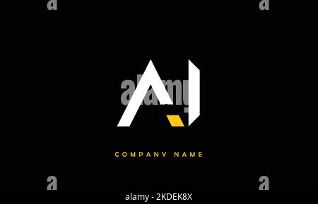 AI, IA Abstract Letters Logo Monogram Stock Vector