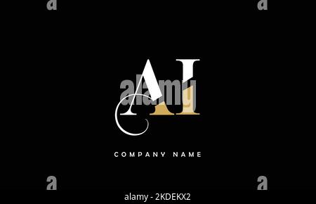 AI, IA Abstract Letters Logo Monogram Stock Vector