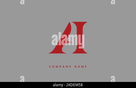 AI, IA Abstract Letters Logo Monogram Stock Vector