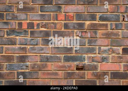 House wall made from bricks, produced as a backround image. Stock Photo
