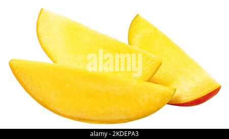 mango slice isolated on white background, clipping path, full depth of field Stock Photo