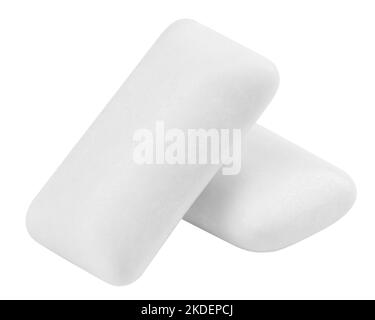 chewing gum isolated on white background, clipping path, full depth of field Stock Photo