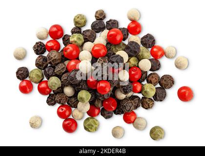 pepper mix, full depth of field, clipping path Stock Photo