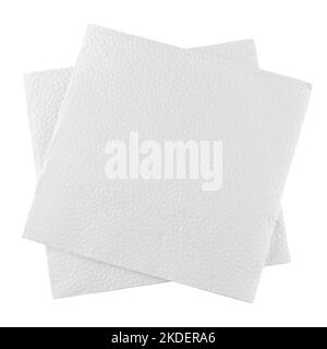 Paper napkin isolated on white background, clipping path, full depth of field Stock Photo