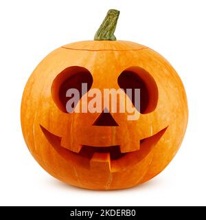 Halloween pumpkin isolated on white background, clipping path, full depth of field Stock Photo