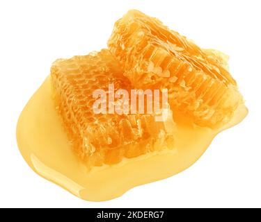 Honeycomb isolated on white background, clipping path, full depth of field Stock Photo