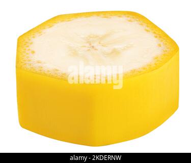 banana slice isolated on white background, clipping path, full depth of field Stock Photo