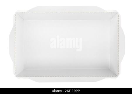 Eco paper tableware, food container, isolated on white background, clipping path, full depth of field Stock Photo