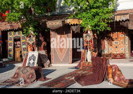 Carpet Market in Cappadocia Turkey Stock Photo