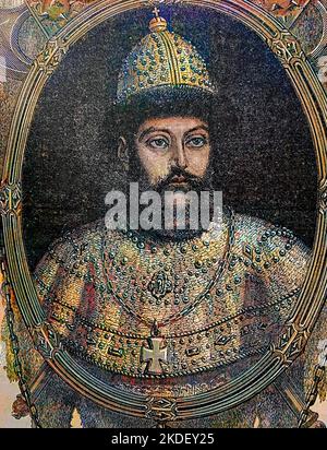Portrait du tzar Ivan IV le Terrible (1530-1584) - Ivan IV Vasilevich called Ivan the Terrible (1530-1584) Russian Czar Stock Photo