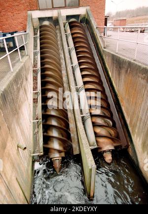 A business in a municipality, a purification plant that purifies water. Stock Photo