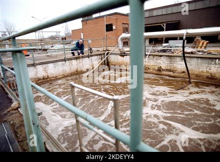 A business in a municipality, a purification plant that purifies water. Stock Photo