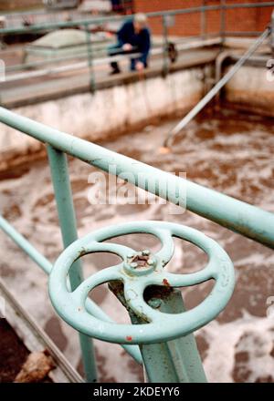 A business in a municipality, a purification plant that purifies water. Stock Photo