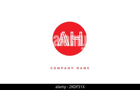 AH, HA Abstract Letters Logo Monogram Stock Vector