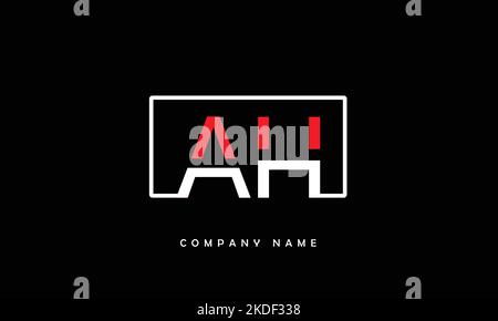 AH, HA Abstract Letters Logo Monogram Stock Vector