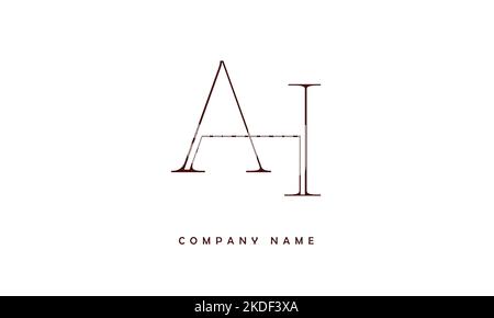 AH, HA Abstract Letters Logo Monogram Stock Vector