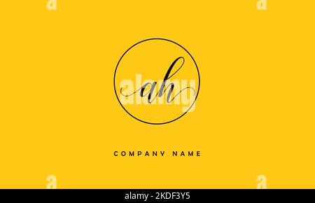 AH, HA Abstract Letters Logo Monogram Stock Vector
