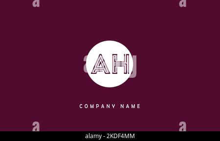AH, HA Abstract Letters Logo Monogram Stock Vector