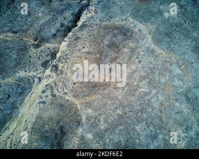 Abstract photo Jandia natural park diagonal line Aerial view of the Atlantic Ocean and the coastline in Eye's beach Tiger tigre ojos Fuerteventura isl Stock Photo