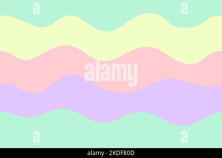 curve wave pastel vectotr background seamless pattern, nice sweet color for background wraping webpage postcard celebration Stock Vector