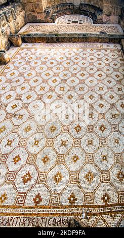 Mosaic Roman floor Jerash Jordan Stock Photo