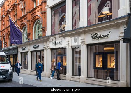 Exterior of Chopard jewellery store on New Bond Street London