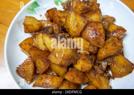 A delicious Chinese home-cooked dish, mashed potatoes Stock Photo