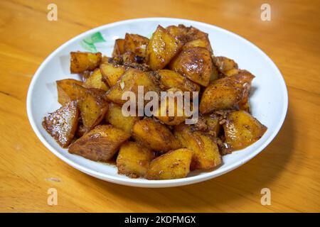 A delicious Chinese home-cooked dish, mashed potatoes Stock Photo