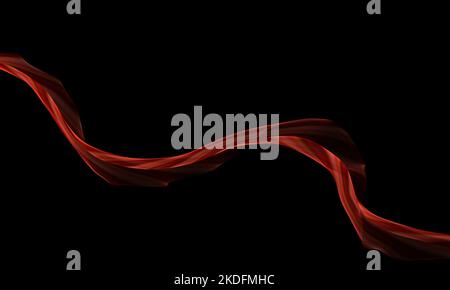 A red line in motion on a dark background Stock Photo