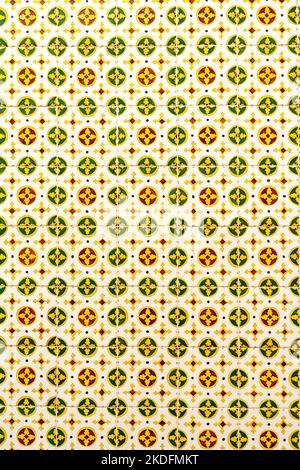 Traditional coloroful portuguese tile Azulejo Stock Photo