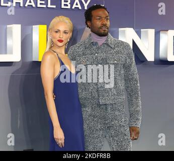 Eiza González, Yahya Abdul-Mateen II attend the UK special screening of 'Ambulance' in London Stock Photo