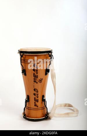 Bata. Cuban traditional double headed drum. Que linda. Stock Photo