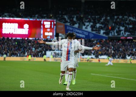 London Stadium, London, UK. 6th Nov, 2022. Premier League football West Ham versus Crystal Palace; Michael Olise of Crystal Palace celebrates his goal in the 90 4th minute for 1-2. Credit: Action Plus Sports/Alamy Live News Stock Photo