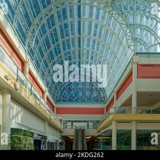 Galleria at Erieview, near empty here, is being redeveloped as part of the Cleveland W Hotels project. Stock Photo