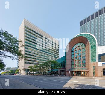 Galleria at Erieview, near empty here, is being redeveloped as part of the Cleveland W Hotels project. Stock Photo