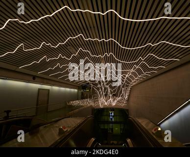 Stockholm Odenplan Tube Metro or Subway stations artwork said to be the ...