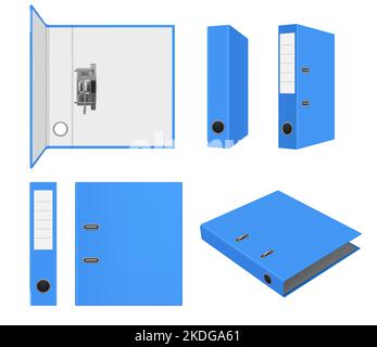 Binder folder. Realistic hard covered business folder for files documents decent vector realistic template Stock Vector