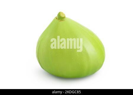 Ripe green fig fruit isolated on white background with full depth of field Stock Photo